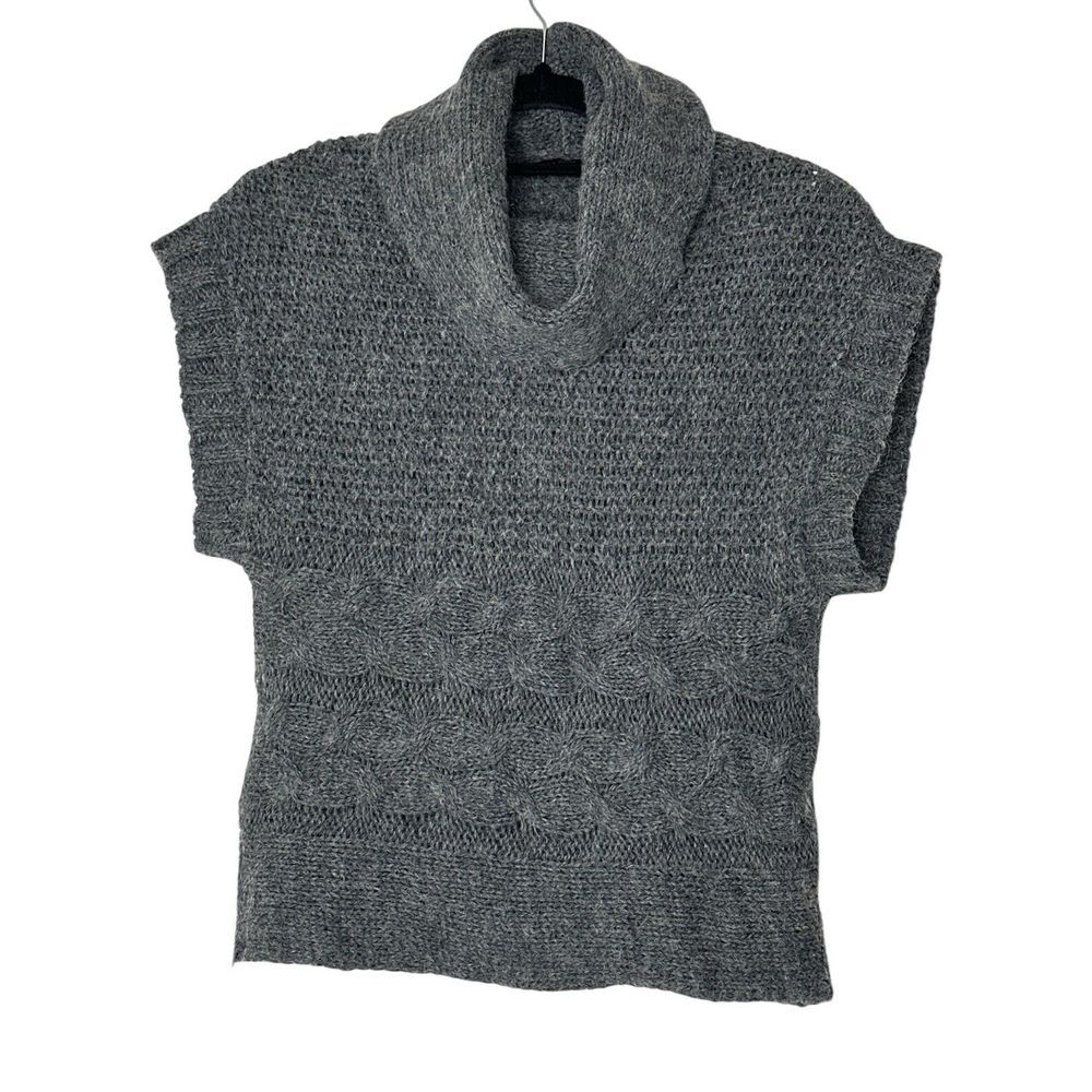 Chiaramente Sweater Vest Women Small Gray Alpaca‎ Wool Made In Italy Outdoor